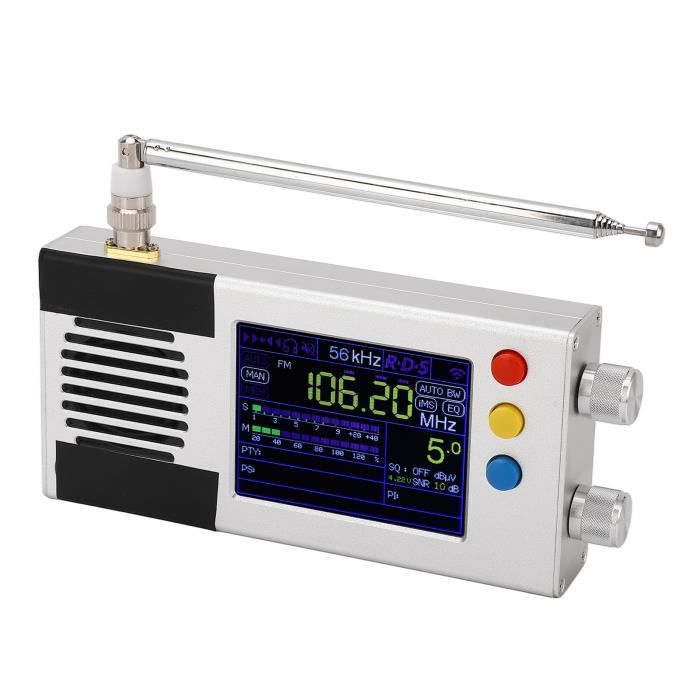 Qiilu Récepteur Radio Portable Récepteur Radio Pleine Bande Récepteur
