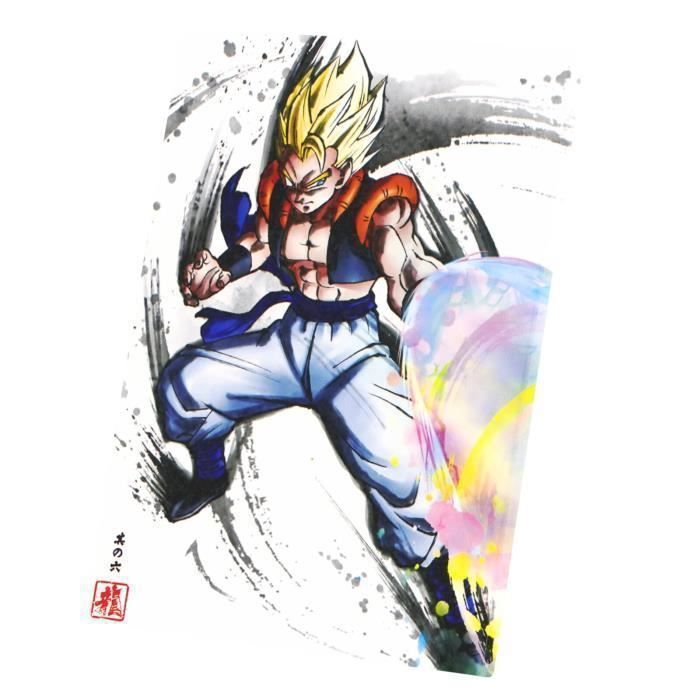 Poster Aluminium 40x30cm DBZ - Films 'Fusion' & 'L'attaque Du Dragon' (1995) - Cadre Moderne à Accrocher