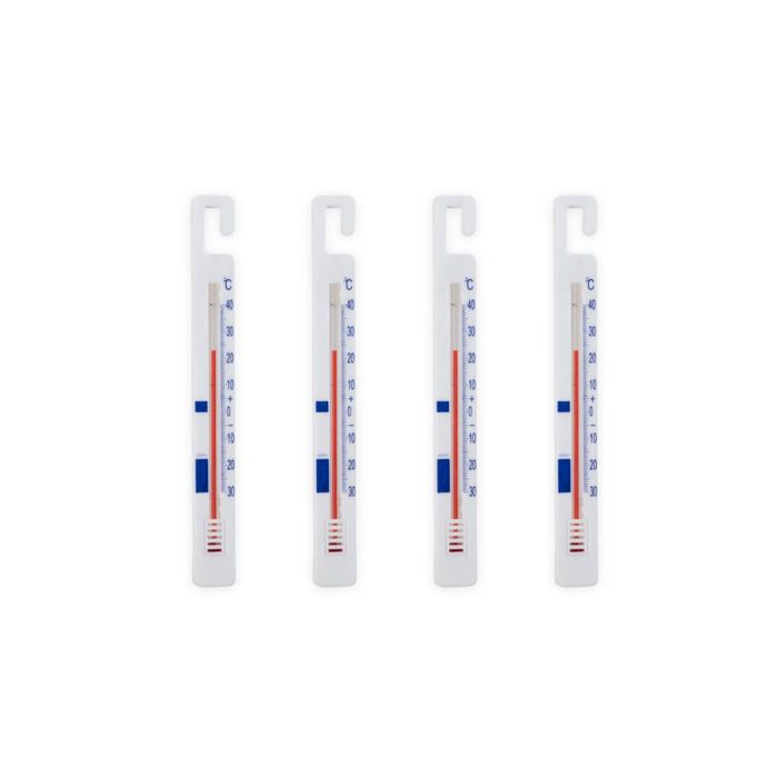 Lot de 4 thermomètres pour réfrigérateur/congélateur Fackelmann Tecno