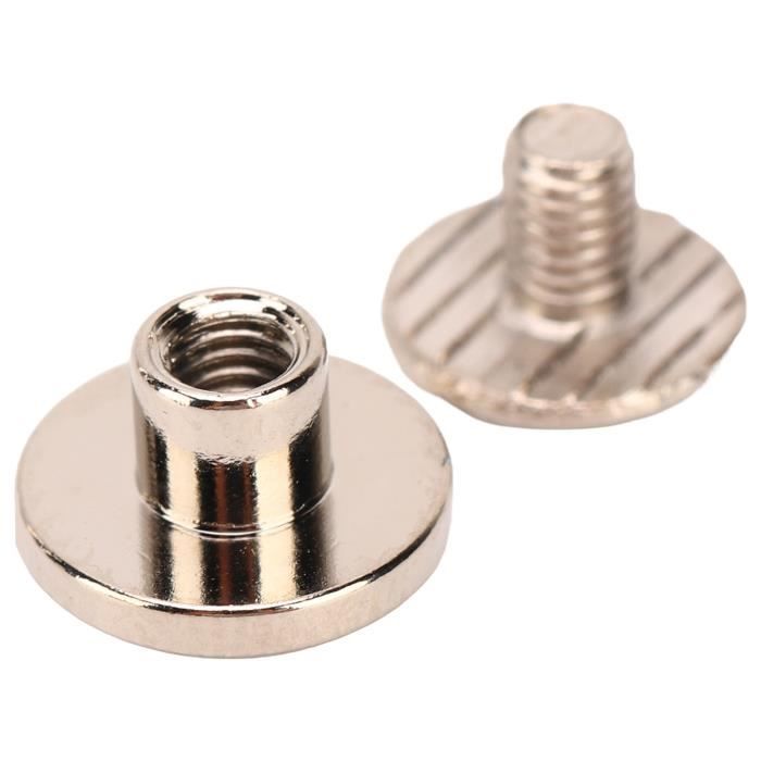 3 Vis De Reliure Chicago M5x80mm – Métal Argenté, Pour Scrapbooking