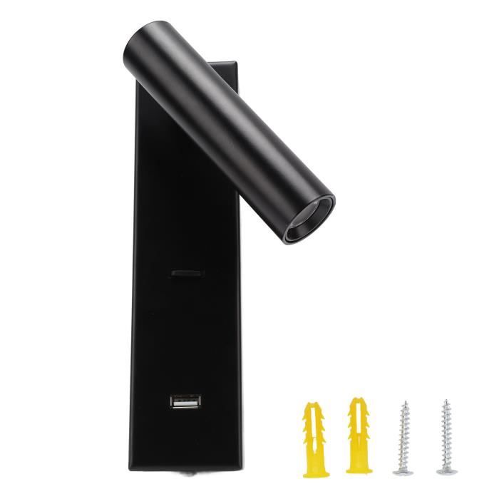 Lampe De Lecture Murale Avec Bras Flexible - Lumière Dimmable Et Température Réglable - Port USB De Charge - Pour Chambre, Chevet, Bureau