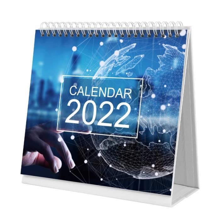 Agenda Calendrier De Gestion Du Temps - Format 17,5x9,6 Cm Bleu Foncé - Planner Quotidien