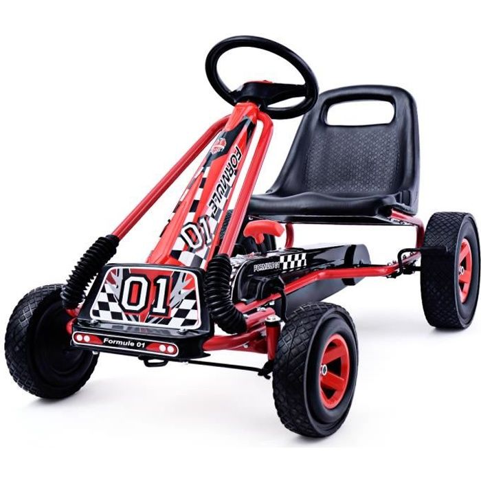 COSTWAY Kart à Pédales en Métal 1 Place Vert avec Roues en Caoutchouc 101 x 61 x 62cm Convient pour 3 à 8 ans Go Karting Enfant COSTWAY Kart à Pédales en Métal 1 Place Vert avec Roues en Caoutchouc 101 x 61 x 62cm Convient pour 3 à 8 ans Go Karting Enfant