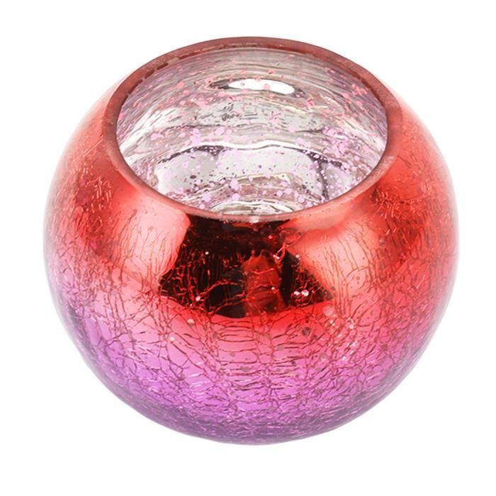 Pasdrucn 2Pcs Mosaïque Photophore Bougie Décoration De Maison, 6x6x4