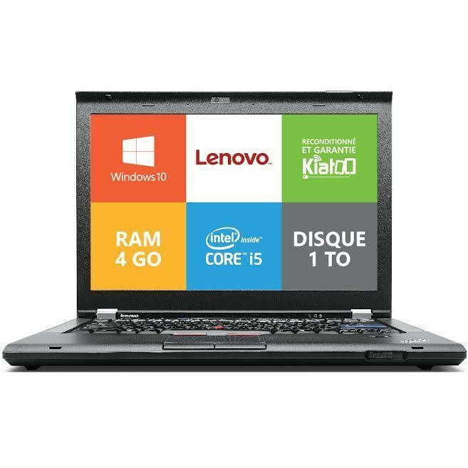Ordinateur portable Lenovo ThinkPad T420 Core i5 4 go ram 1 to disque dur windows 10 pc portable reconditionné - Lenovo