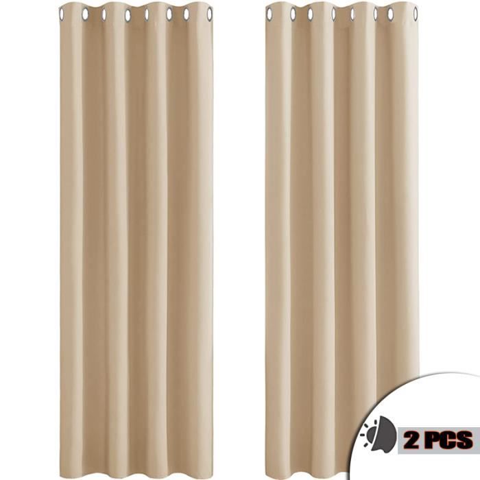 Odot Couleur Unie Rideau de Porte Interieur Occultant, Rideaux de Porte à Oeillets Rideau Isolation Thermique Anti Froid Anti Bruit pour Décoration Chambre Fenetre Maison (200x200cm,Rose