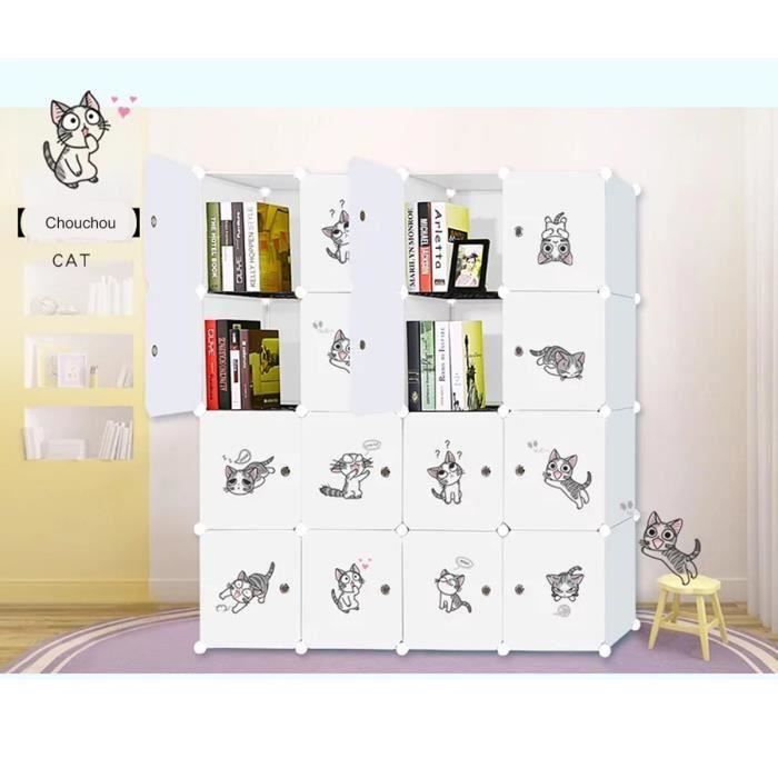 Meuble de Rangement Enfant - Laizere - Motifs d'animaux - Plastique