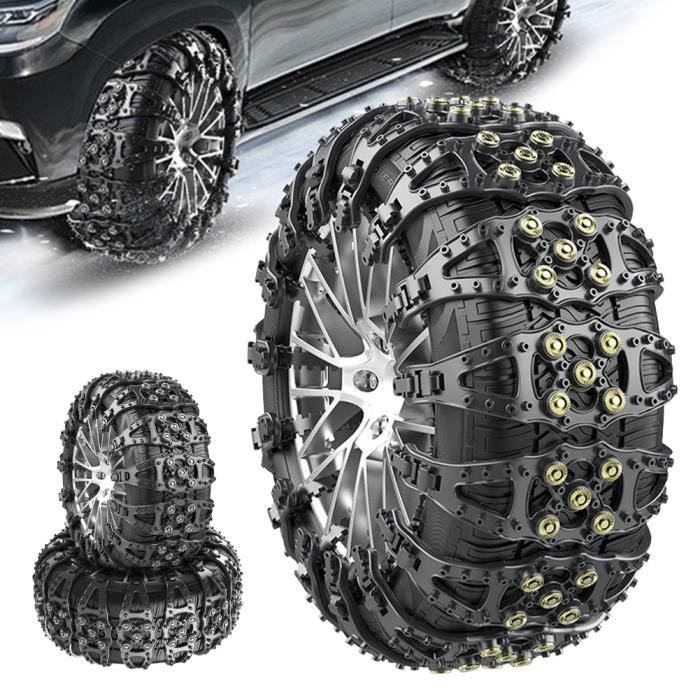 4PCS Chaîne de pneu de voiture, Chaîne de neige de pneu universelle 165-265  mmrésistante aux intempéries pour voiture de tourisme - Cdiscount Auto