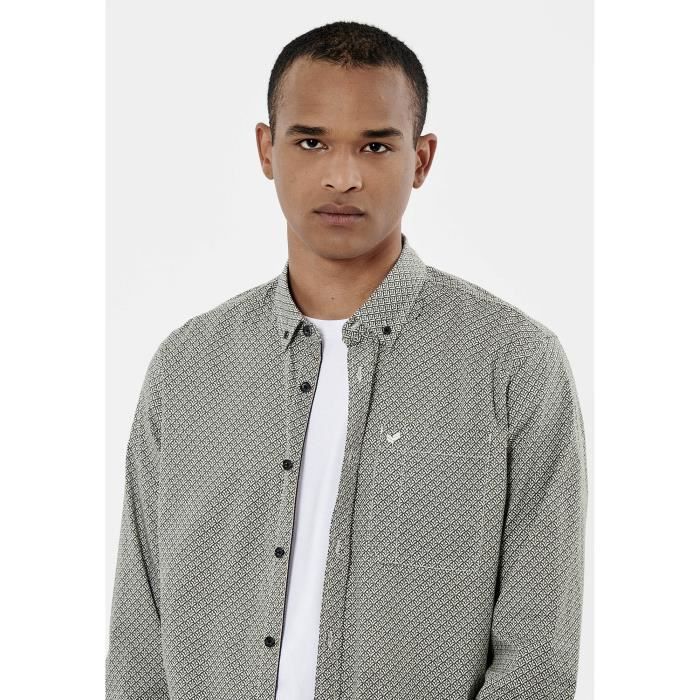 KAPORAL Chemise imprime kaki homme CALUM Kaki Cdiscount Pret a Porter