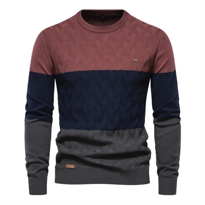 Pull store tricolore homme