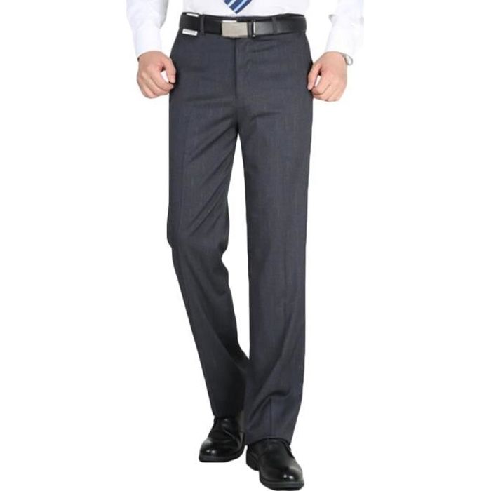 Pantalon Taille Extensible Homme Anti Rides Tube Droite Pantalon Slim Formal Pantalon Droit Pantalon Habille 03 Gris Fonce 03 gris fonce Cdiscount Pret a Porter