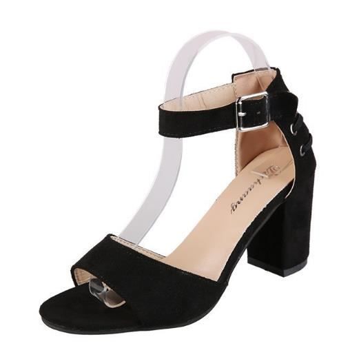 sandale a talon carré pas cher