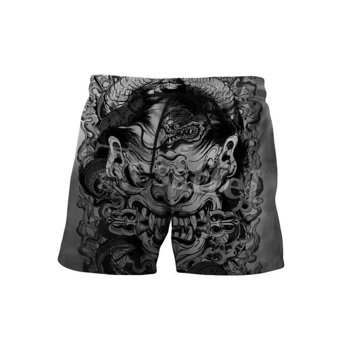 Ensemble T-Shirt Et Short Homme Lion Imprimé 2 Pièces - Survêtement Été Décontracté Sport Jogging Avec Poches