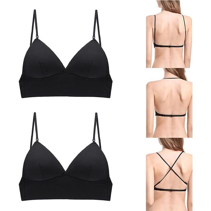 Lot De 2 Bretelles De Soutien-gorge Réglables Et Amovibles Avec