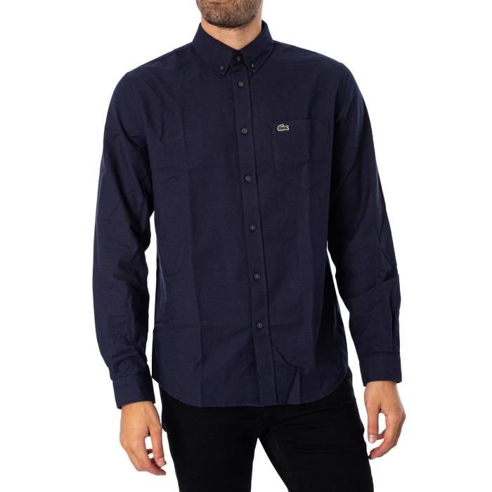 Lacoste Pour des hommes Chemise a poche poitrine Bleu Bleu Cdiscount Pret a Porter