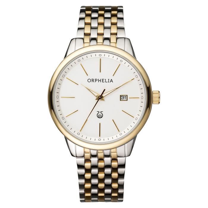 ORPHELIA - Montre Hommes - Quartz - Analogique - Bracelet en Acier inoxydable - Bicolore - OR62504