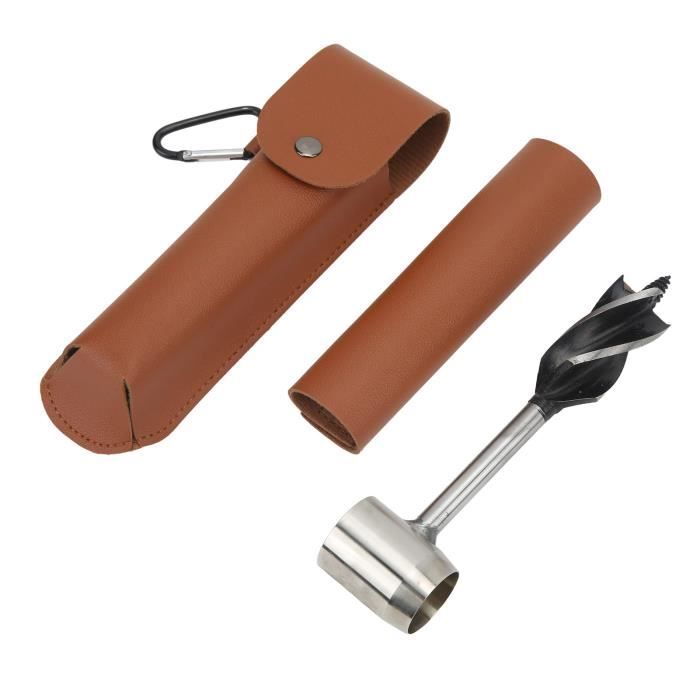 Tarière Manuelle Survival - Outil Camping Bushcraft Perçage Bois 10,3 Cm