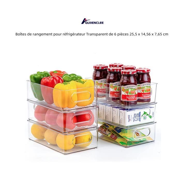 4 boîtes de rangement fraîcheur transparentes pour réfrigérateur, pour la cuisine, pour