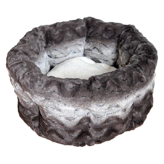 Comparer les prix de ROSEWOOD Panier-lit Snuggle Plush - Gris et beige - 38cm - Pour chien