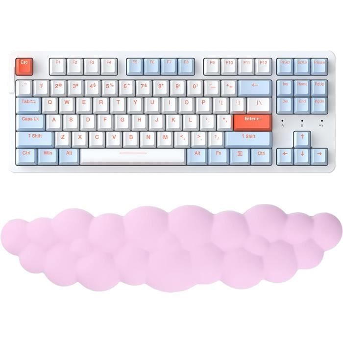 Repose-Poignet Ergonomique Jinlaili En Forme De Nuage - Mousse Mémoire - Antidérapant - Pour Clavier - Violet