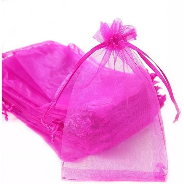 Lot De 30 Sachets En Organza Rose 20x30cm Avec Cordon De Serrage - Parfaits Pour Mariages, Fêtes Et Cadeaux Élégants