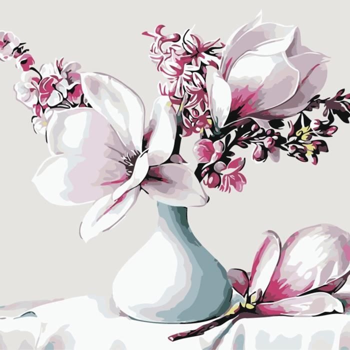 Peinture Par Numero Kit Diy Peinture A L Huile Dessin Toile De Fleur Painting By Numbers Cadeau Pour Enfant Adulte 16 Achat Vente Peinture Au Numero Peinture Par Numero Kit Diy Cdiscount