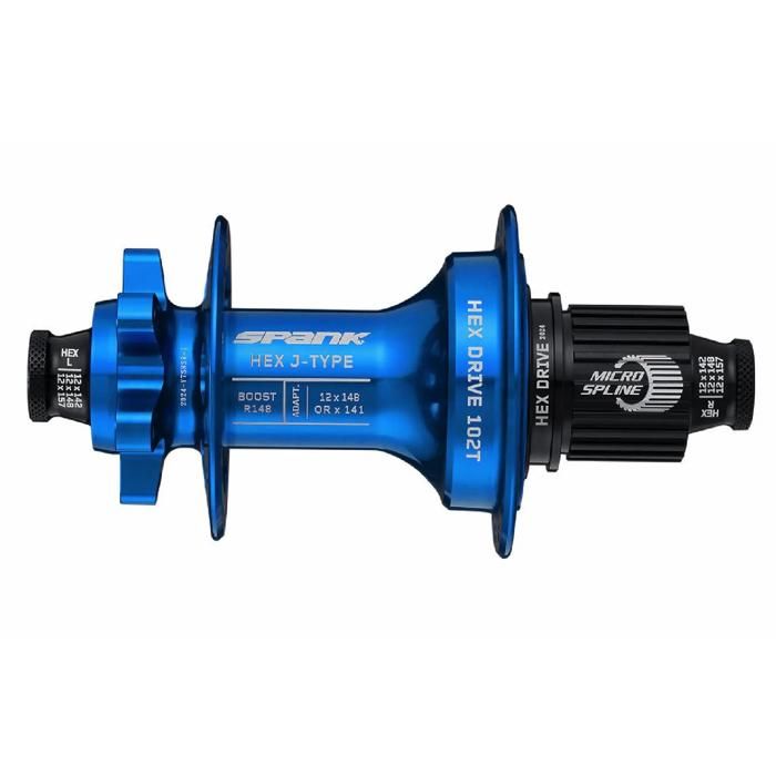 Moyeu arrière Spank Hex J-Type Boost R148 MS - bleu - Homme - Adulte