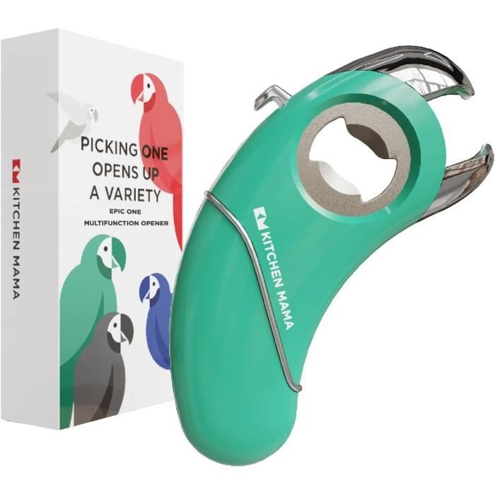 Ouvre-Bouteille Multifonction 6 En 1 Avec Pince En Silicone - Pour Bouchons, Bocaux, Cannettes - Aide Pour Personnes Âgées Ou Arthritiques