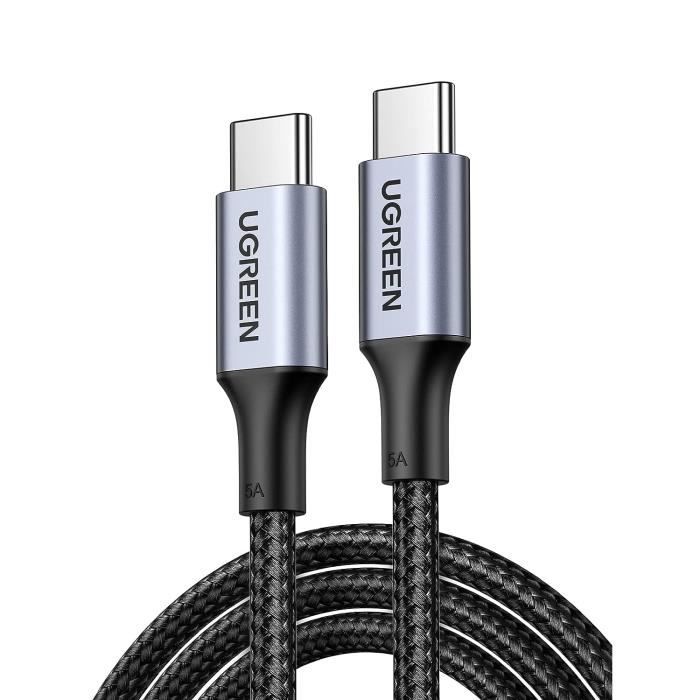 UGREEN Câble USB C Charge Rapide PD 100W 5A 20V Nylon Tressé