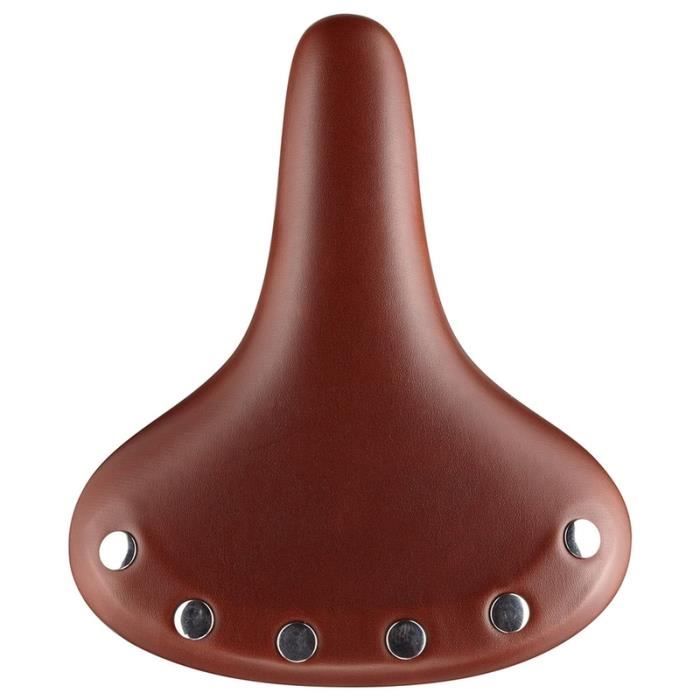 Selle De Vélo Vintage En Cuir Authentique - Rétro - Occasion - Belle Patine - Style Ancien