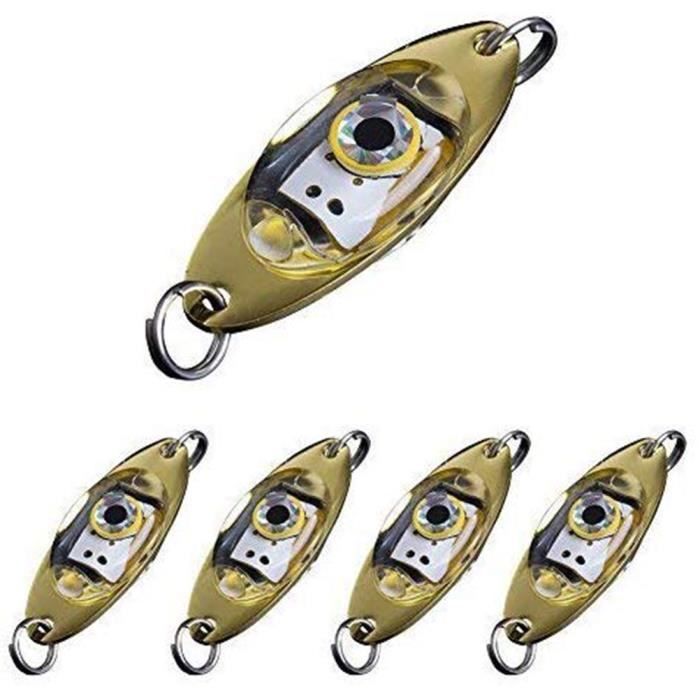 Leurre De Pêche Lumineux LED - Appât électronique Pour Mer, Rivière, étang, 3 Couleurs, Piles Bouton Incluses