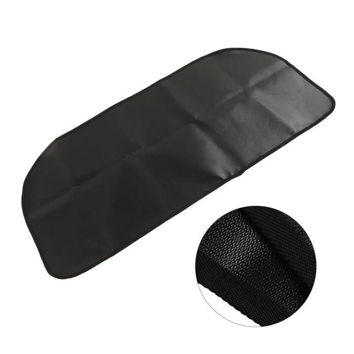 Tapis De Cheminée Ignifuge Demi-rond - Protection Sol Anti-feu Et Cendres - 102x50 Cm Noir