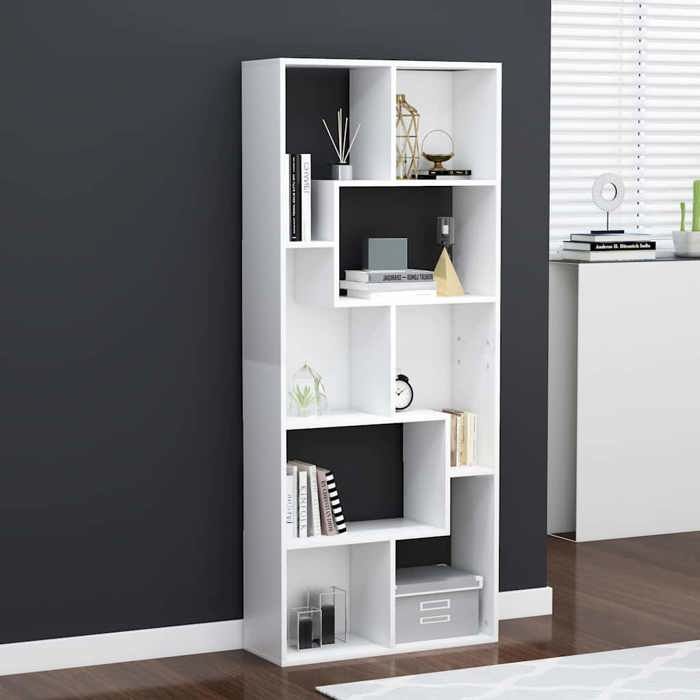vidaXL Bibliothèque Blanc 67x24x161 cm Aggloméré