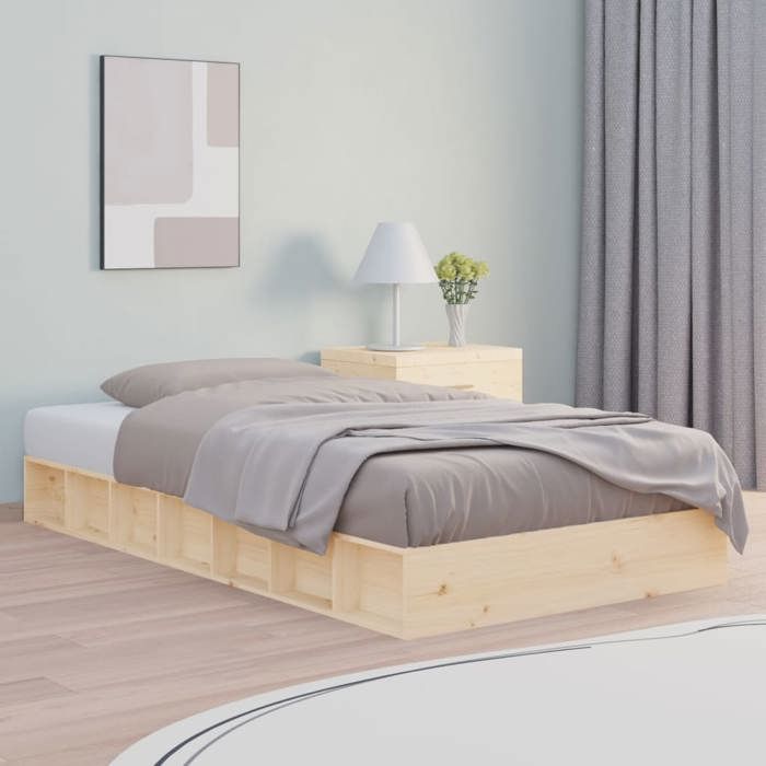 vidaXL Cadre de lit 90x200 cm Bois massif 820691