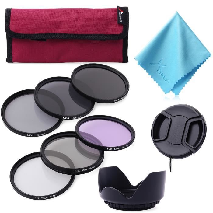 62 Mm 3 Pezzi Set Filtri UV/CPL/FLD HD Multistrato Di - Foto 12