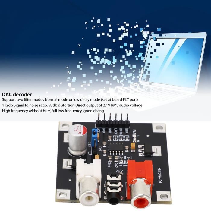 Audio Dac Module RHO-module de décodeur audio DAC Module de Décodeur DAC Accessoires ...