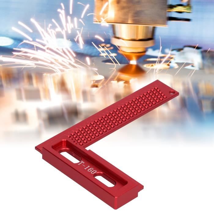 Règle De Positionnement Angle Droit 90° Réglable - Outil Menuiserie Bois CNC 160x160mm