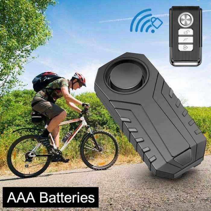Alarme Vélo/Moto Anti-vol Avec Télécommande - 110 DB - USB Rechargeable - Étanche IP54 - Vibration Détection