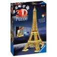 Puzzle 3D Tour Eiffel illuminée - Ravensburger - 216 pièces - sans colle - avec LEDS couleur - Dès 10 ans-1