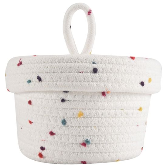 Panier De Rangement De Bureau En Corde De Coton 2 Pièces, Panier De Rangement De Bureau En Corde De Coton 2 Pieces Panier De Rangement Tisse Pour Articles Divers 19 15 12cm Gris 92118675