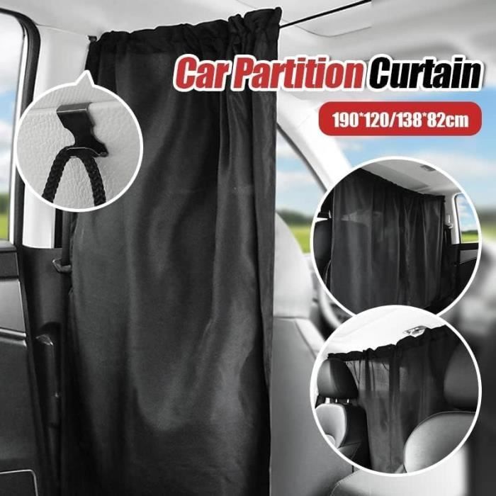 Rideau De Séparation Voiture 190x120 Cm – Pare-Soleil Occultant Pour Camping-Car T4 T5 T6, SUV, Van