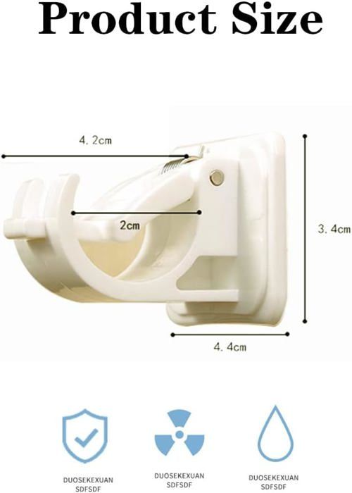 Lot De 2 Supports De Tringle à Rideau Adhésifs Sans Perçage