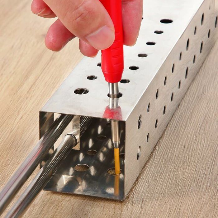 LOOR Pack 4 Taille-Crayons Menuisier - Aiguiseurs Portables Pour Crayons Plats De Charpentier