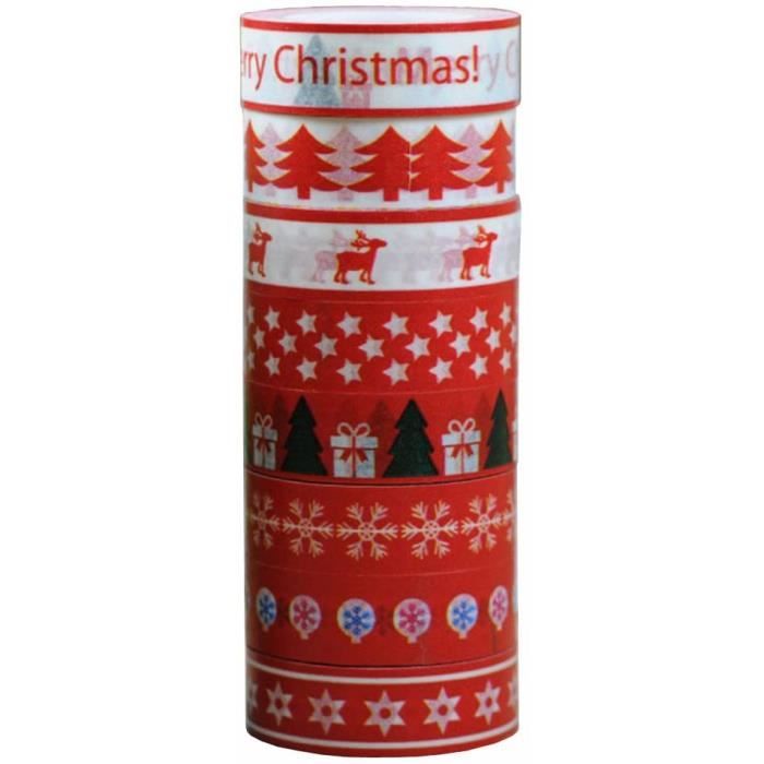 Ruban Adhésif Décoratif Noël - Lot De 12 Rouleaux (1.5 Cm X 2 M) - Motifs Festifs Or/argent - Pour Bullet Journal, Scrapbooking, Emballage Cadeaux