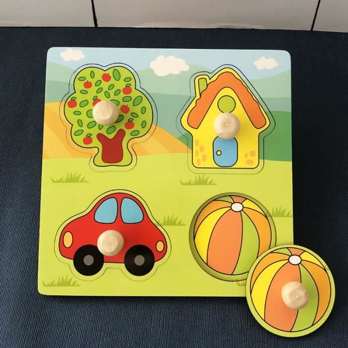 HH081 - Puzzle En Bois Montessori Pour Enfants De 1 À 3 Ans Jouets Pour ...