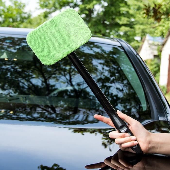 Nettoyeur de vitres de voiture brosse de nettoyage de pare brise outil de  lavage intérieur d39essuie glace avec longue poign Green - Cdiscount  Electroménager