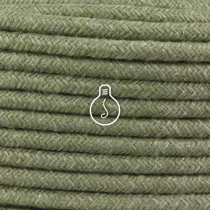 Câble Électrique Textile Or 5m - Soie Vintage 2x0.75mm Pour Lustres