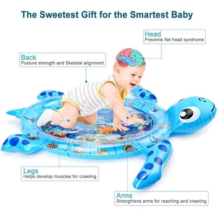 SURENHAP Tapis d'eau pour bébé Tapis de jeu d'eau pour bébé en PVC