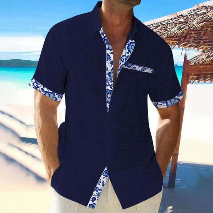 Chemise Manches Courtes Imprimé Fantaisie Bleu Pierre Cardin Homme - 2090371-bleu00 Chemise Manches Courtes Imprimé Fantaisie Bleu Pierre Cardin Homme - 2090371-bleu00