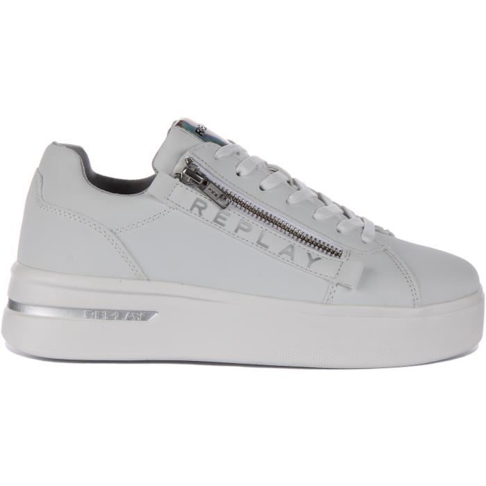 Baskets Hautes REPLAY Unisexe Gris/noir – Taille UK 4 (EU 37), Neuves Avec Boîte